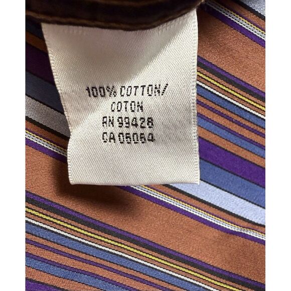 BUGATCHI Uomo     Men's Shirt    Size XXL   Long Sleeve     Striped - Picture 12 of 13
